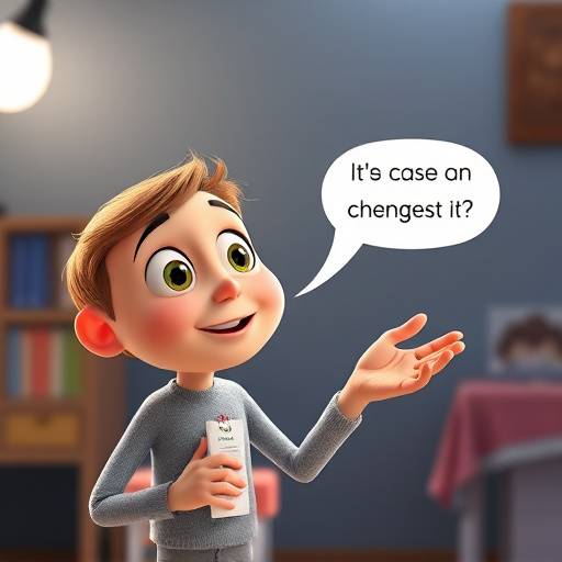 Animación de un personaje explicando un concepto complejo