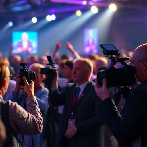 Cobertura de un evento con varias cámaras capturando momentos clave