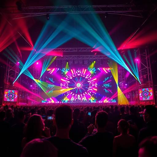 Cobertura de un festival de müsica electrónica